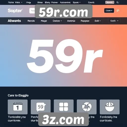 Navegação e design do site 59r.com analisados
